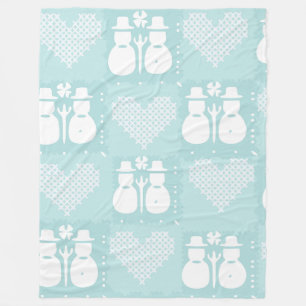 Snowman fleece blanket