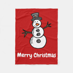 Snowman Fleece Blanket
