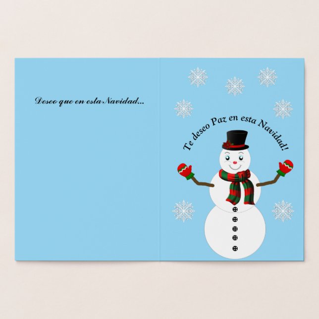snowman foil card (Inside)