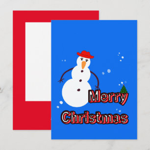 Snowman for Christmas Holiday Card