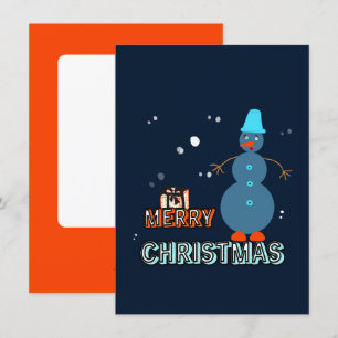 Snowman for Christmas Holiday Card