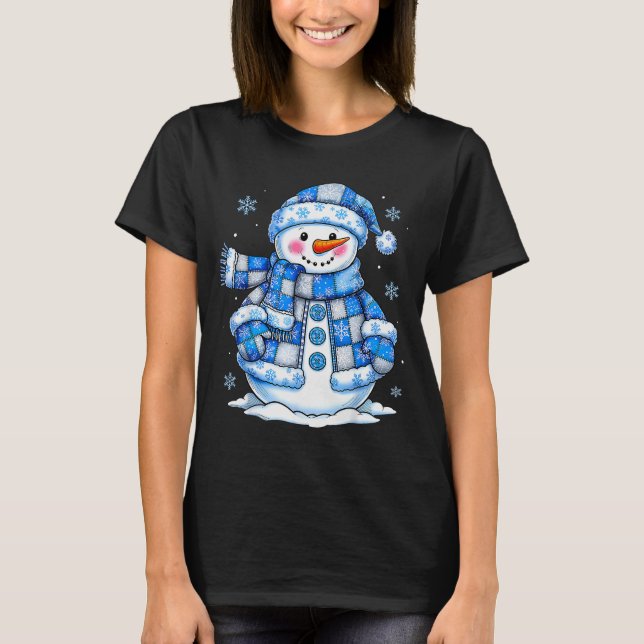 Snowman For Women Men Kids Grandkids Christmas  T-Shirt (Front)