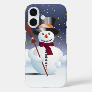 Snowman for Xmas iPhone 16 Case