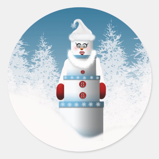 Snowman Forest Christmas Designs Stickers (Front)