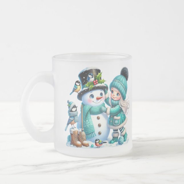 Snowman & Friends Coffee Mug (Left)