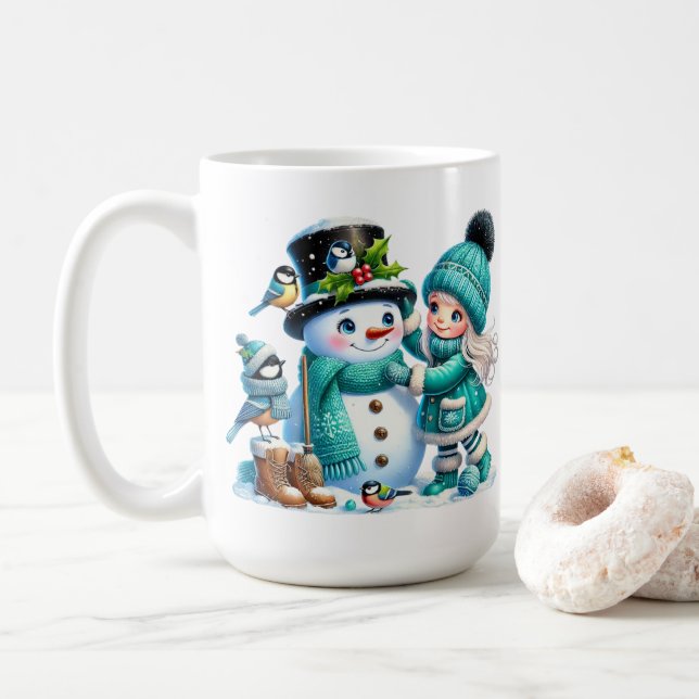 Snowman & Friends Coffee Mug (With Donut)