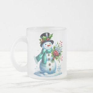 Snowman Frosted Coffee Mug