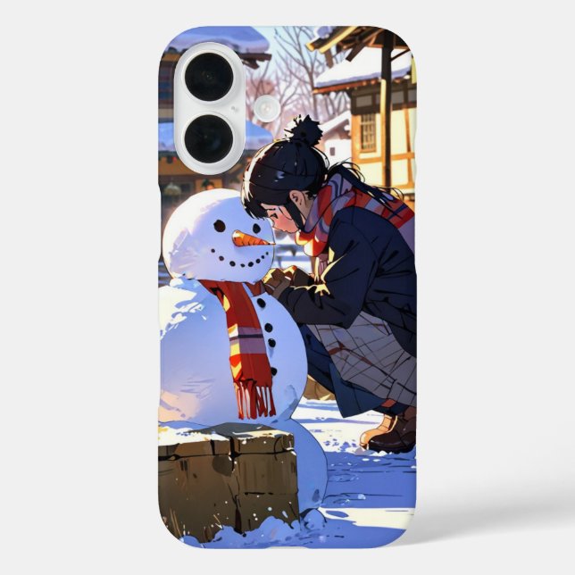 Snowman Fun in Winter Case-Mate iPhone Case (Back)