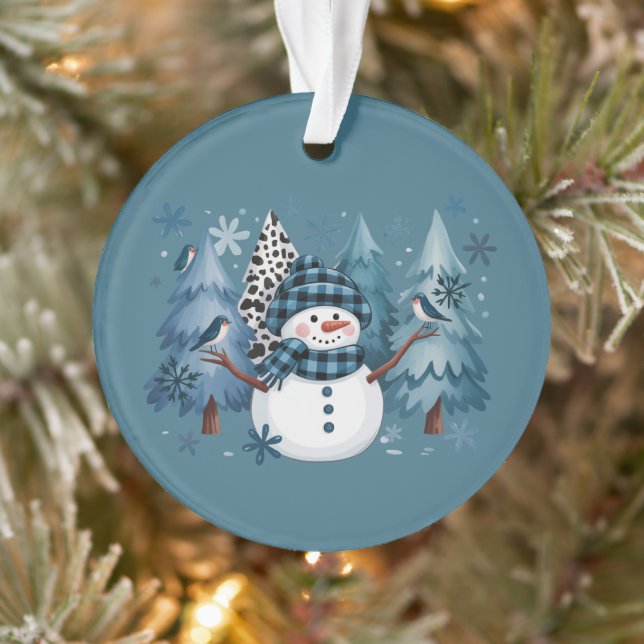 Snowman Funny Christmas Xmas Holiday Trees Ornament (Tree)