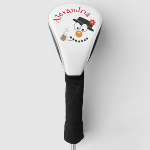 Snowman Funny Face Cute Novelty Christmas Golf Head Cover