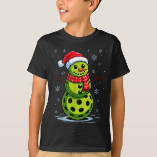 Snowman - funny pickleball christmas pickle ball T-Shirt