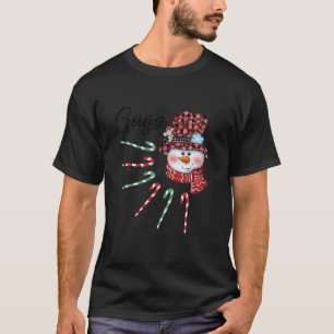 Snowman Gaga Candy Cane Red Plaid Christmas Gifts T-Shirt