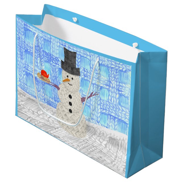 Snowman gift bag (Front Angled)