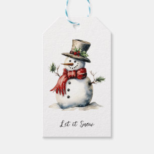 Snowman Gift Tag Editable