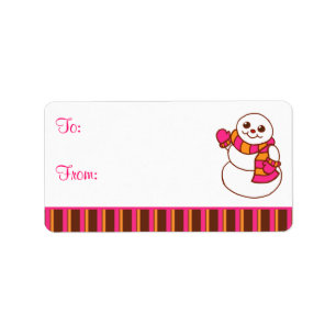 Snowman Gift Tag Labels