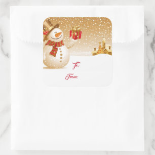 Snowman Gift Tag Stickers