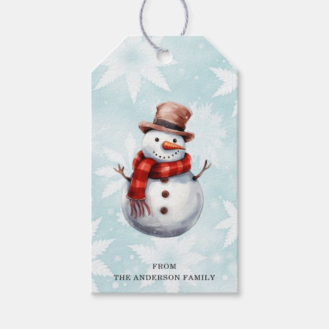 Snowman Gift Tags (Front)