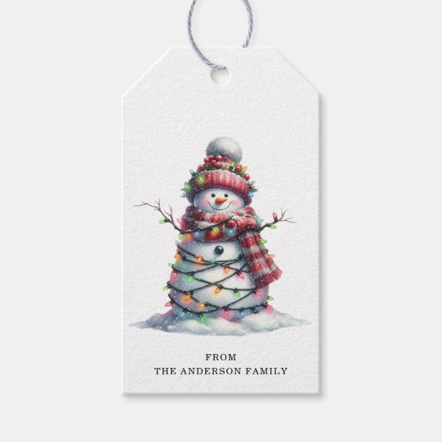 Snowman Gift Tags (Front)