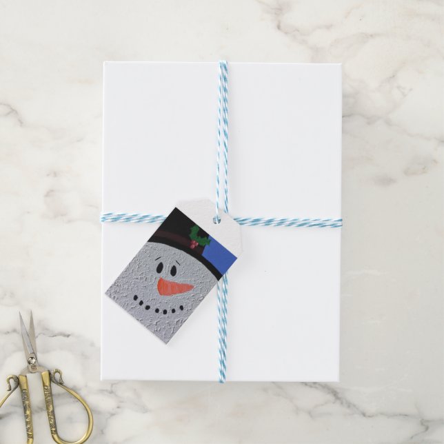 Snowman gift tags (With Twine)