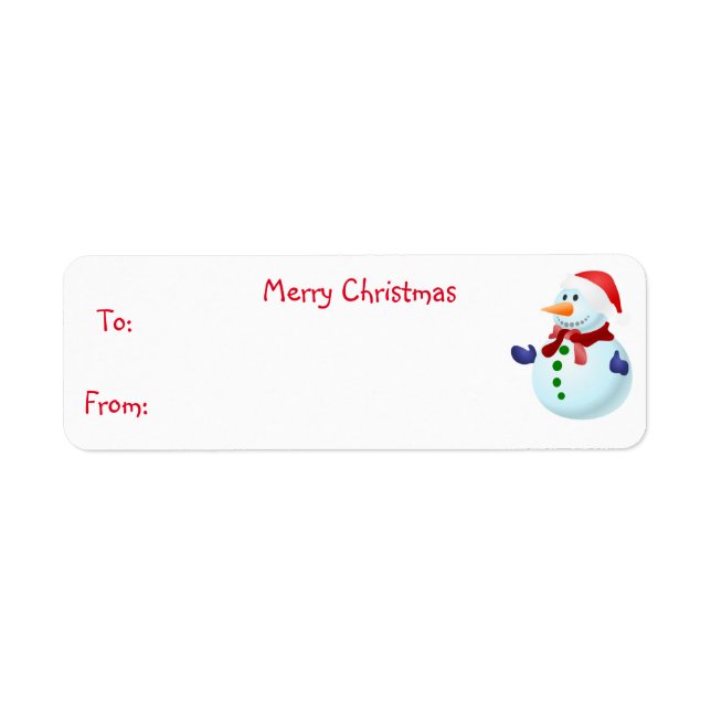 Snowman Gift Tags (Front)