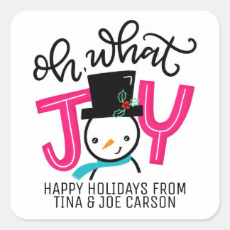 Snowman Gift Tags Personalised Chrimstas Stickers