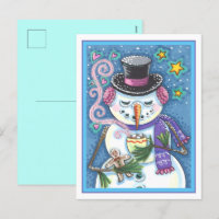 SNOWMAN, GINGERBREAD MAN & MUG OF HOT CHOCOLATE