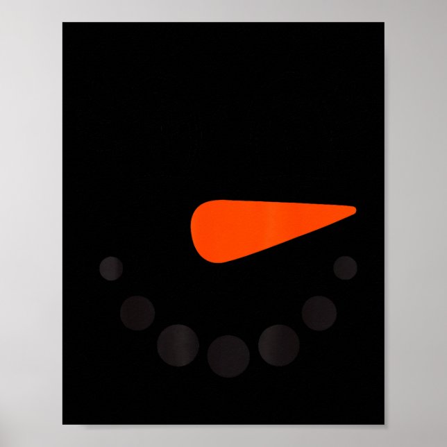 Snowman Girl Face For Girls Christmas Winter  Poster (Front)