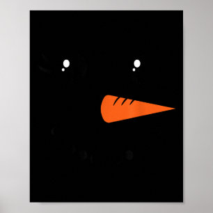 Snowman Girl Face For Girls Christmas Winter  Poster