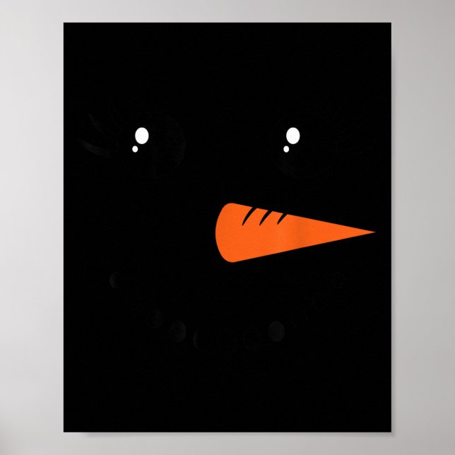 Snowman Girl Face For Girls Christmas Winter  Poster (Front)
