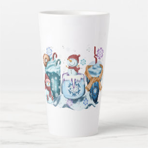 Snowman Glass Cup