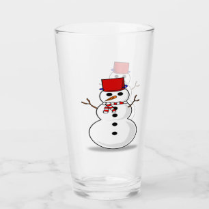 Snowman Glass Tumbler