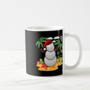 Snowman Golfer Tee Christmas Summer In July Party Coffee Mug