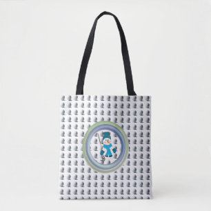Snowman Golfing Seasonal Swing  Tote Bag