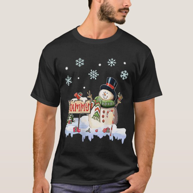Snowman grammy Freeze Christmas Party  Xmas T-Shirt (Front)