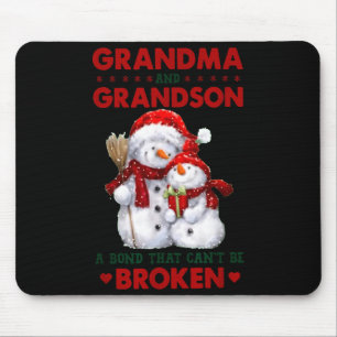Snowman Grandma And Grandson A Bond That Can't Be  Mouse Mat