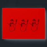 snowman graphic design red christmas envelope<br><div class="desc">This very modern and minimalist graphic design will suite everyone who wants to send an original envelope along with the matching Christmas card to loved ones, friends and colleagues, but who also want to leave the traditional behind. This Christmas snowman image with it’s festive colours makes the perfect red greeting...</div>