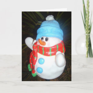 snowman greetings holiday card