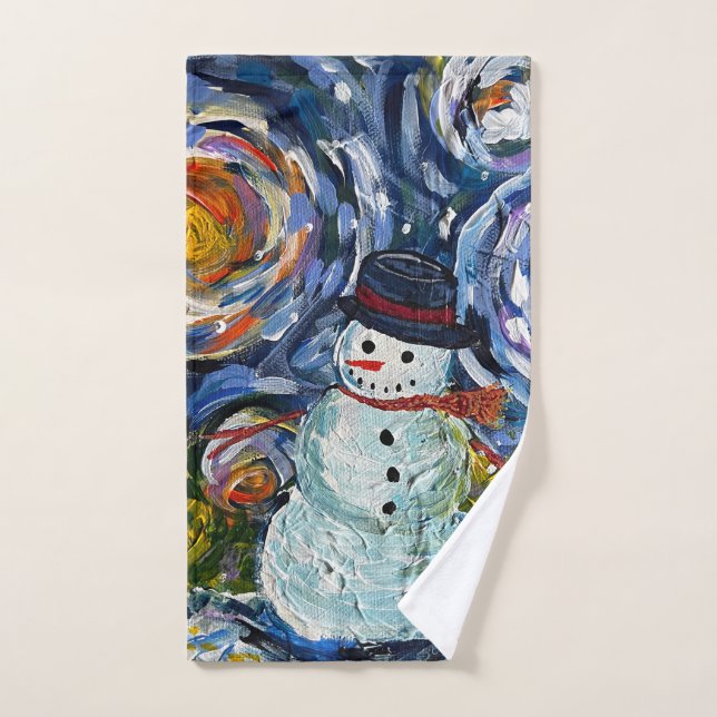 Snowman Hand Towel (Hand Towel)