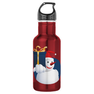 Snowman hands over gift... 532 ml water bottle