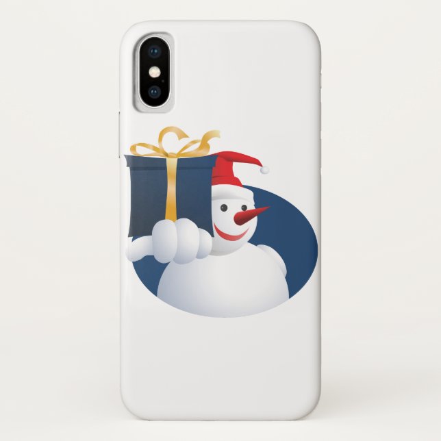 Snowman hands over gift... Case-Mate iPhone case (Back)
