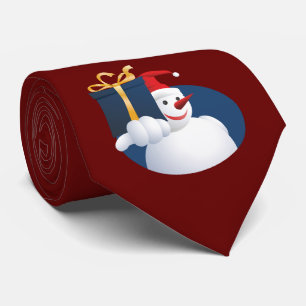 Snowman hands over gift... tie
