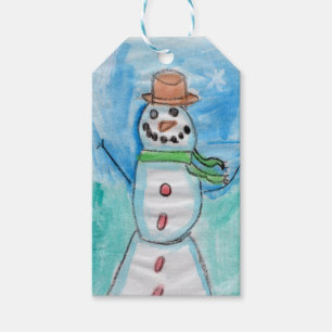 Snowman Happiness - Kids Art fo CHOC Gift Tags