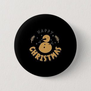 Snowman Happy Christmas 6 Cm Round Badge