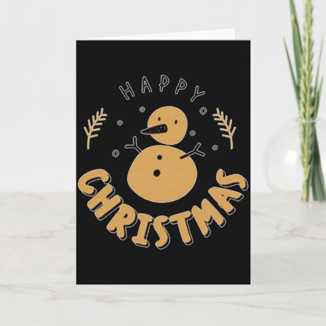 Snowman Happy Christmas  Card (Front)