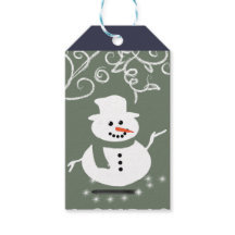 Snowman Happy Holiday Gift Tags