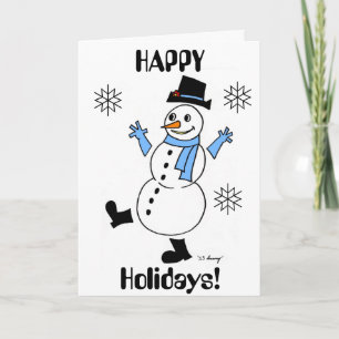 Snowman "HAPPY HOLIDAYS" Card