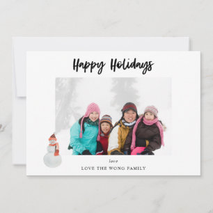 Snowman Happy Holidays Photo