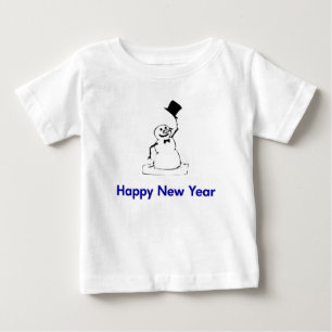 Snowman Happy New Year Baby T-Shirt