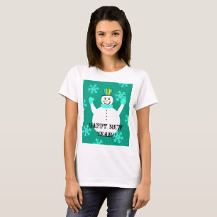 Snowman Happy New Year Women's  T-Shirt