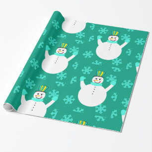 Snowman Happy New Year Wrapping Paper